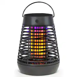 Flickering Flame Solar Portable Bug Zapper Torch Lantern