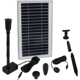 Sunnydaze - 105 GPH Solar Pump and Panel Kit with Battery Pack - 55 in Lift - Black