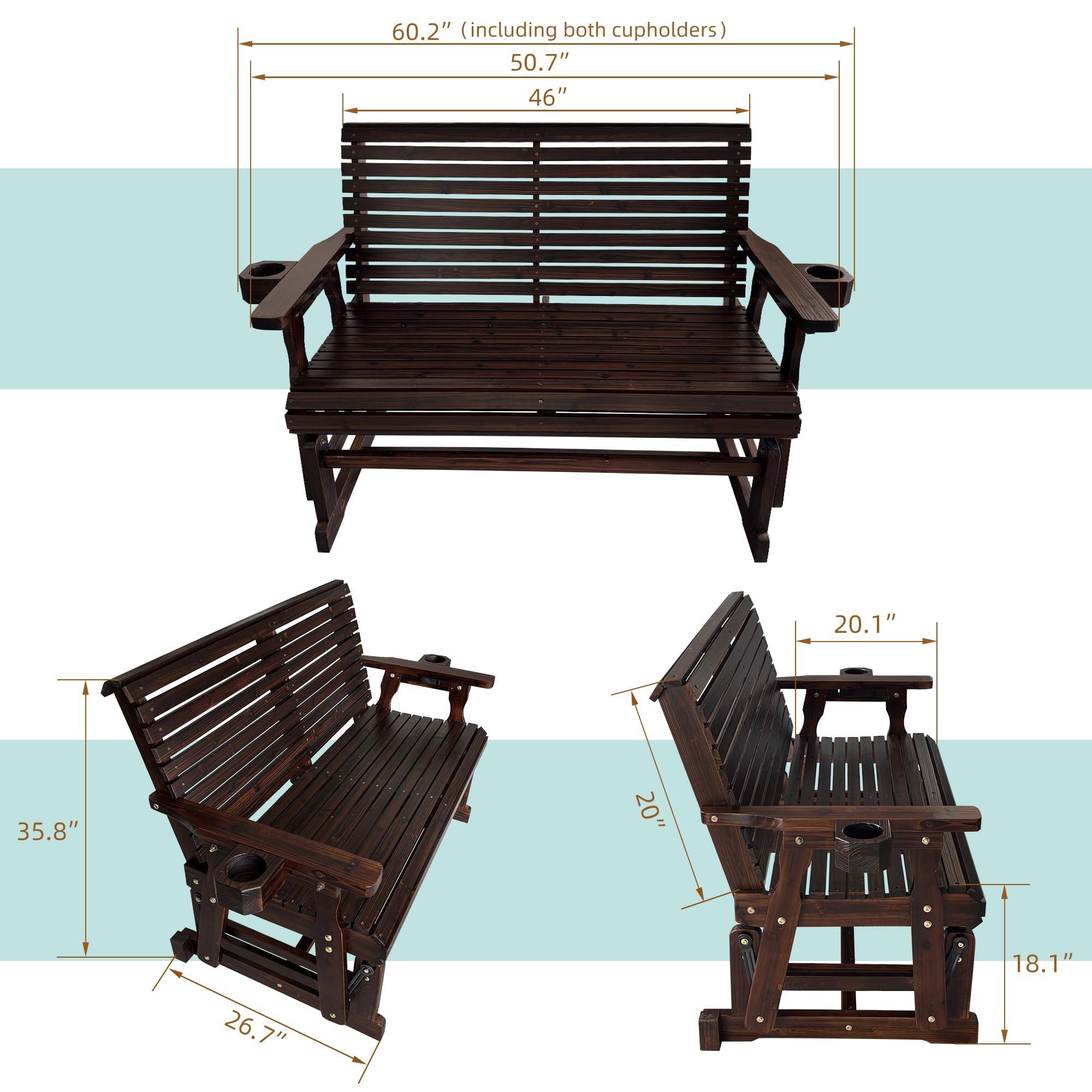 60.2" (including both cupholders)  
50.7"  
46"  
35.8"  
26.7"  
20.1"  
20"  
18.1"