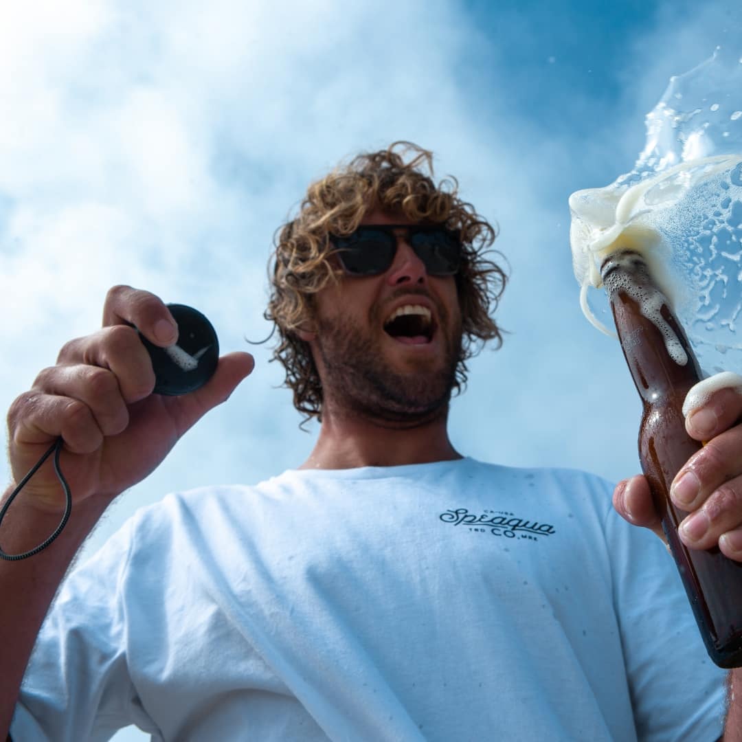 Alt View 20. Speaqua - Cruiser H2.0 Portable Waterproof Compact Bluetooth Speaker with Bottle Opener - Manta Ray Black.