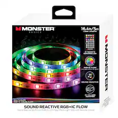 MONSTER BASICS
16.4ft/5m LONG LENGTH
IR REMOTE CONTROLLED
RGB+IC FLOW
multiple colors at once!
SOUND REACTIVE
5V 2A USB ADAPTER
MULTICOLOR
RGB+IC COLOR FLOW
SOUND REACTIVE RGB+IC FLOW
Sound Reactive Multicolor RGB+IC LED Flow Effects Light Strip with Remote Control