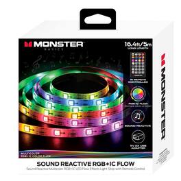 Monster - 16.4ft Multi-Color Flow LED Light Strip with Music Sync and IR Remote Control - Multicolor