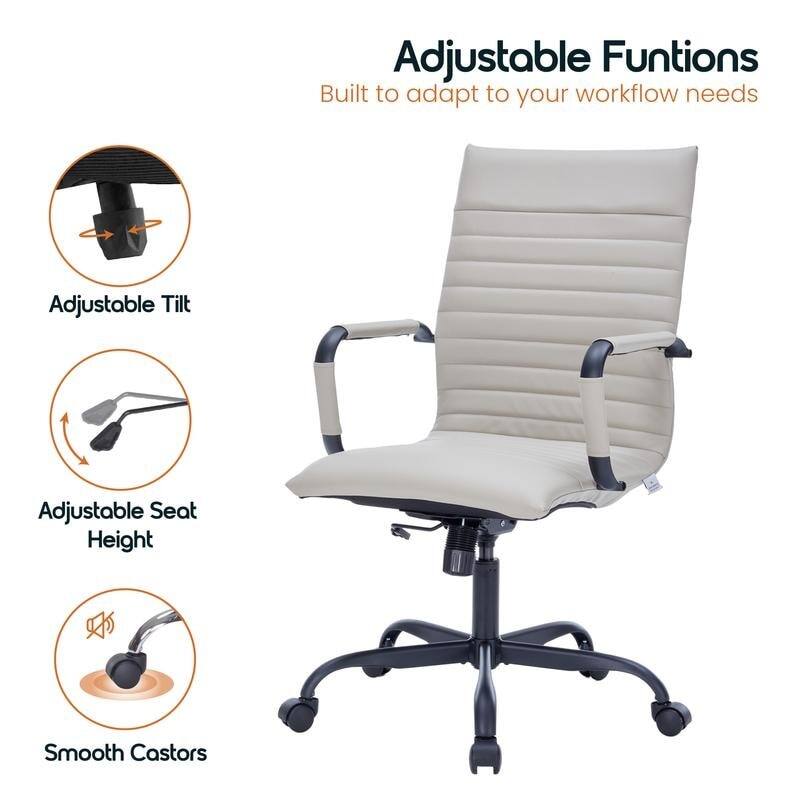 Adjustable Functions  
Built to adapt to your workflow needs  

- Adjustable Tilt  
- Adjustable Seat Height  
- Smooth Castors