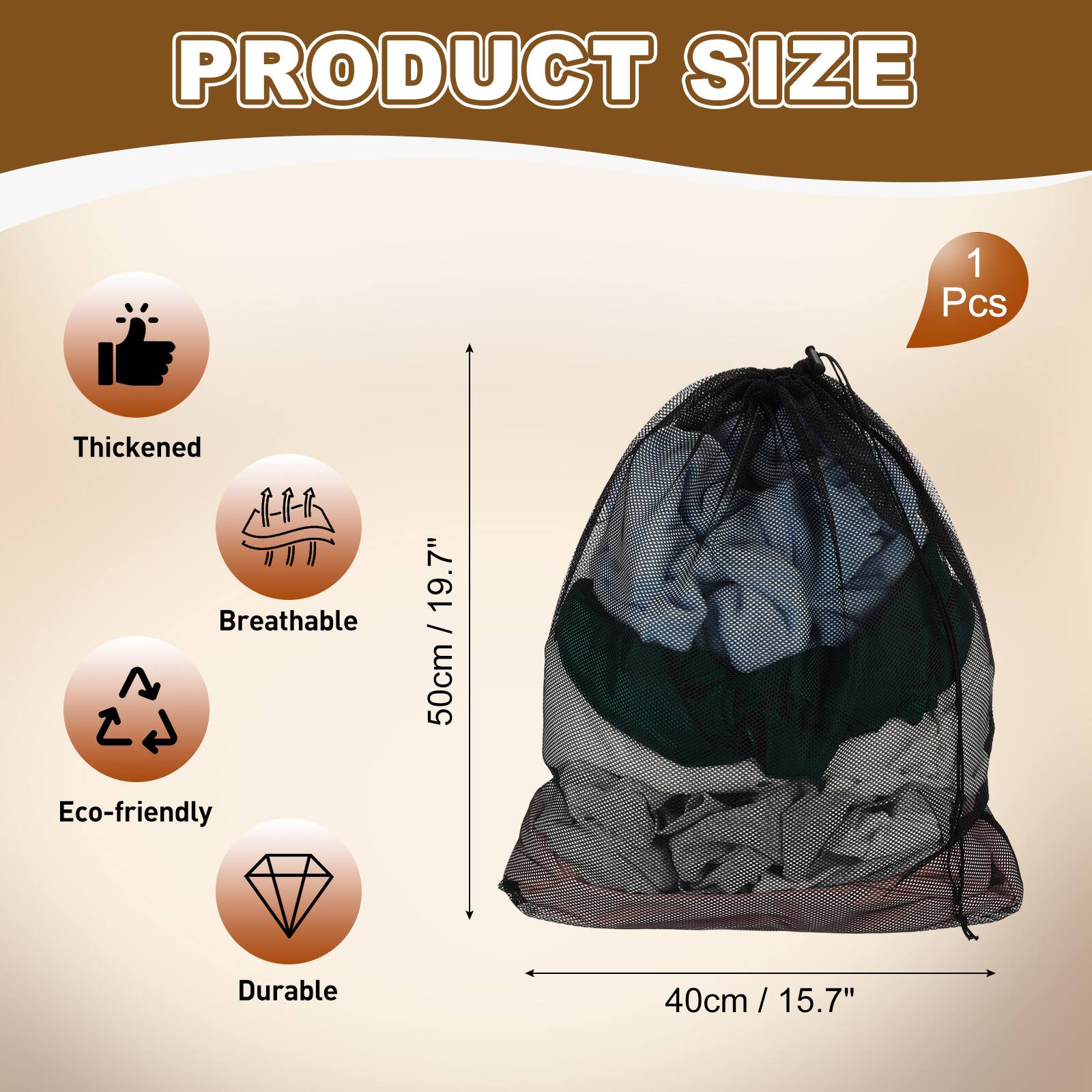 PRODUCT SIZE

1 Pcs

Thickened Breathable Eco-friendly Durable

7" / 50cm / 19.7" Durable 40cm / 15.7"