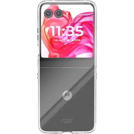 The text on the image reads: "11:35 Tue, Apr 3 100% M razr".