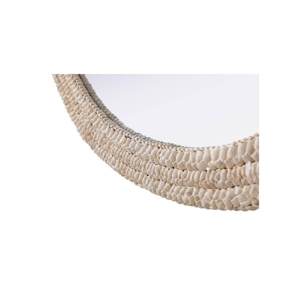 Alt View 1. Elegant Decor - Oval Cornhusk Mirror 27x36 in Linen White - Linen White.