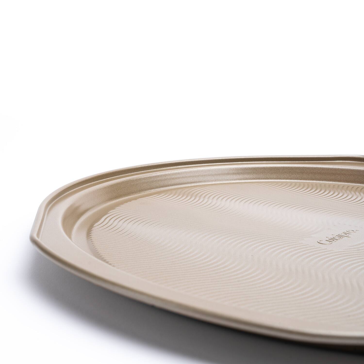 Alt View 2. Cuisipro - 14-Inch Steel Nonstick Pizza Pan - Brown.