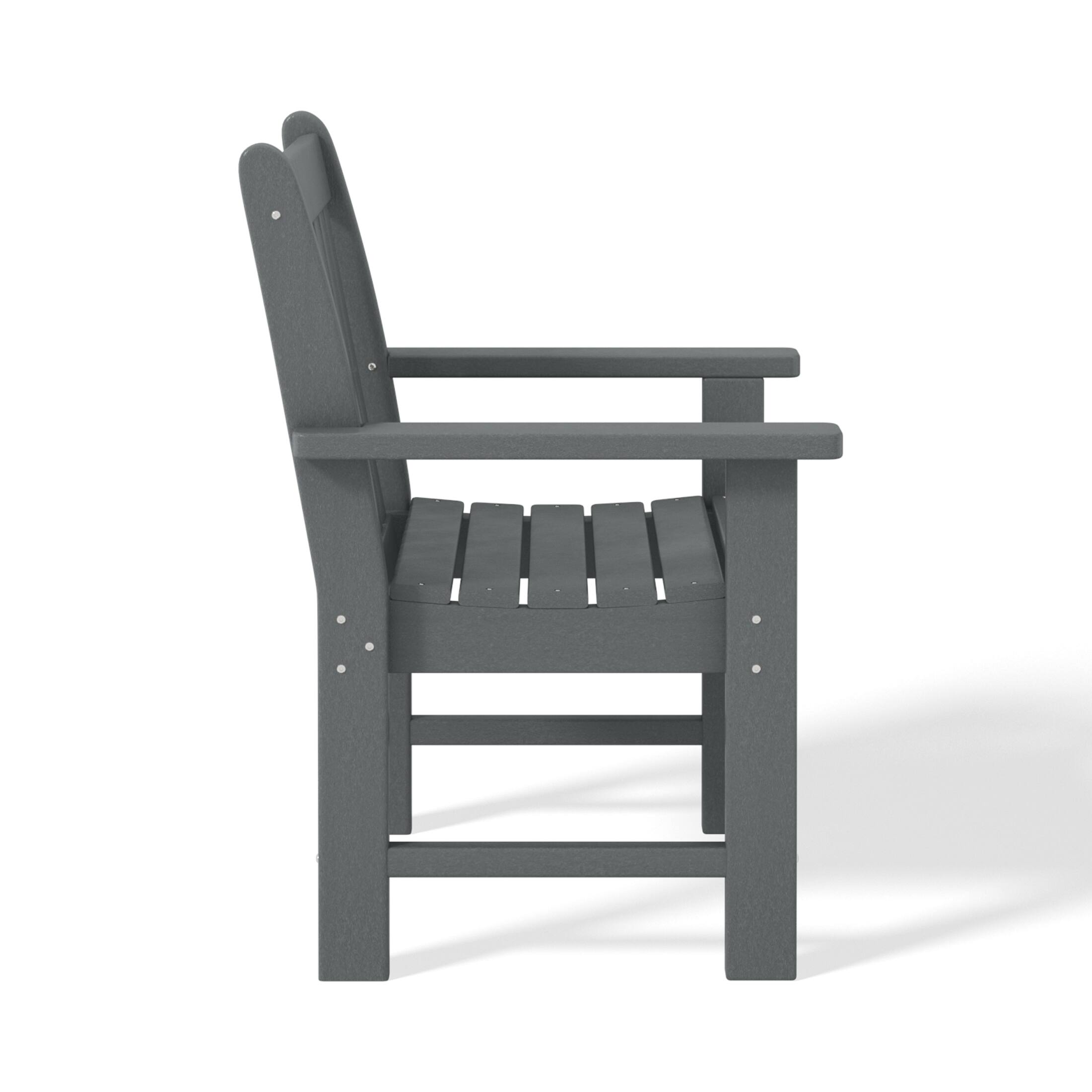 Back. WestinTrends - WestinTrends Malibu Outdoor Patio HDPE Adirondack Dining Arm Chair - Gray.