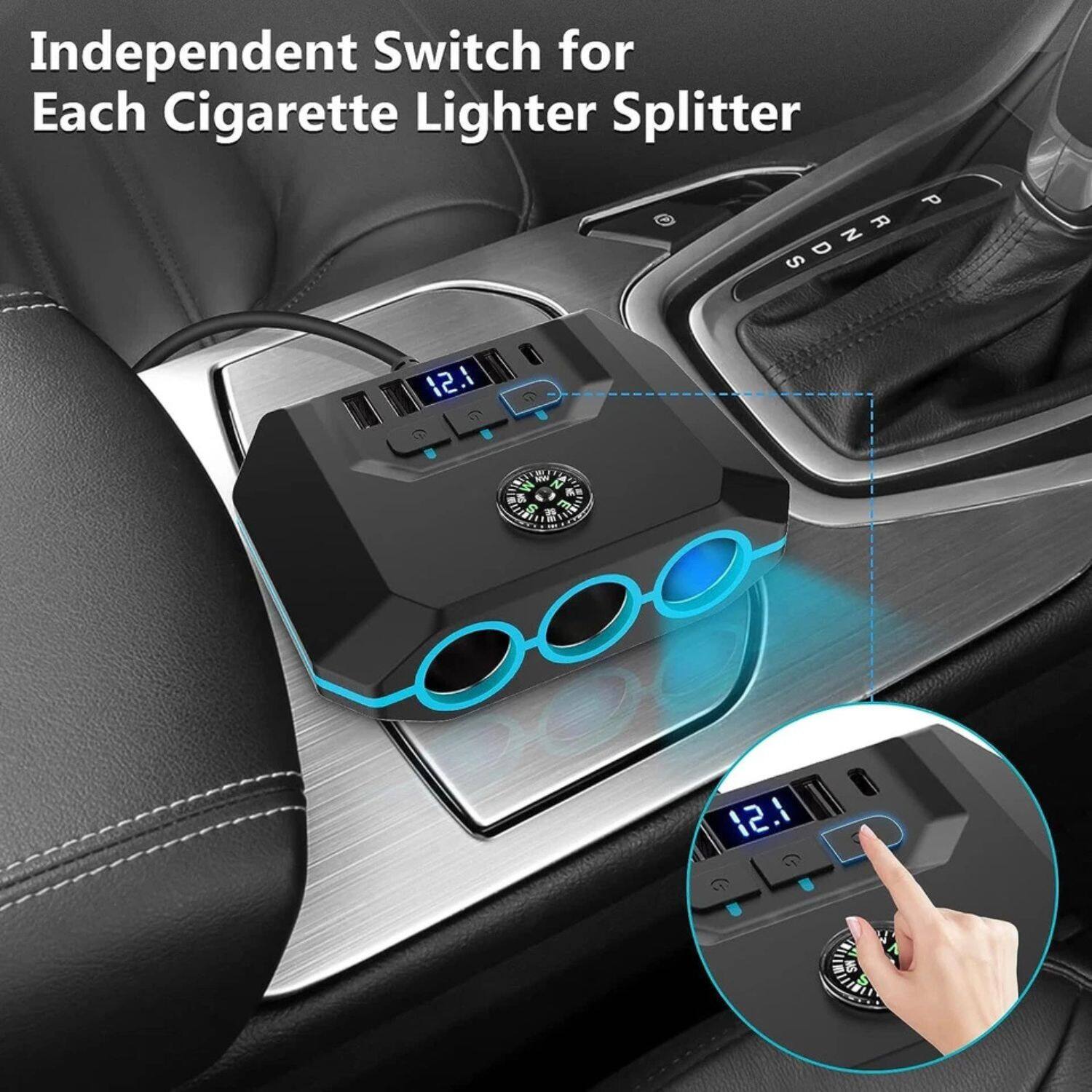 Independent Switch for Each Cigarette Lighter Splitter

P A : N S 12.1 W 2 a T I.SI - B