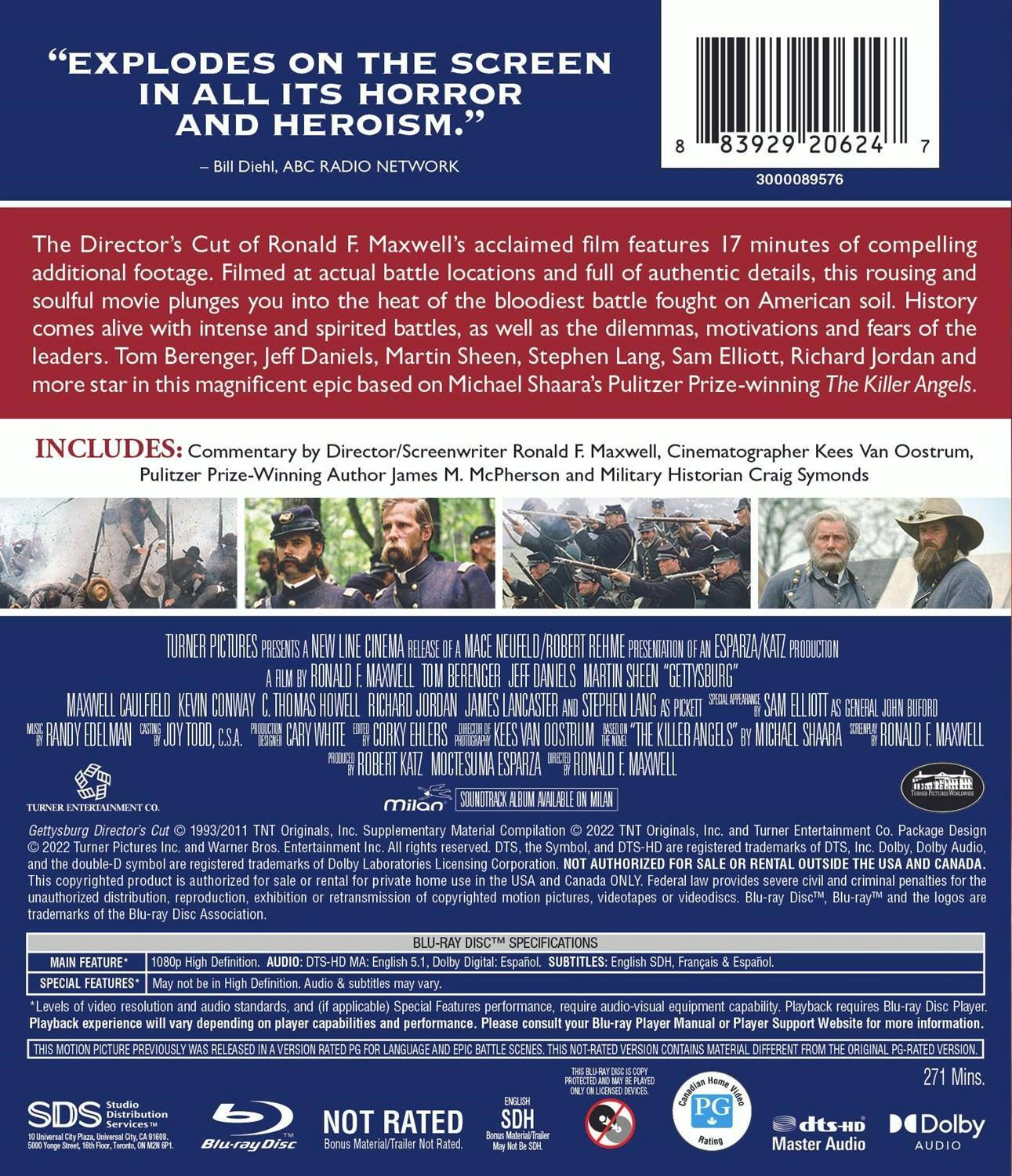 Back. Gettysburg: Director's Cut (Blu-ray Director's Cut) [Blu-ray].