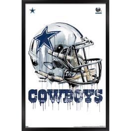 Trends International - Dallas Cowboys 24.25'' x 35.75'' Framed Helmet Poster - Multicolor