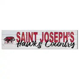 Jardine - Saint Joseph's Hawks 40'' x 10'' Logo Sign - White