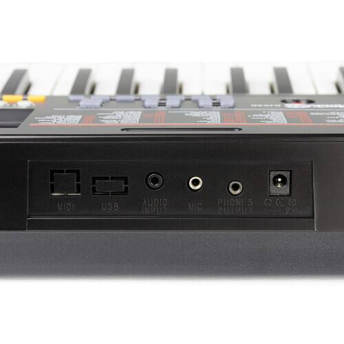 MIDI, USB, AUDIO INPUT, MIC, PHONES, S/PDIF IN, OUT