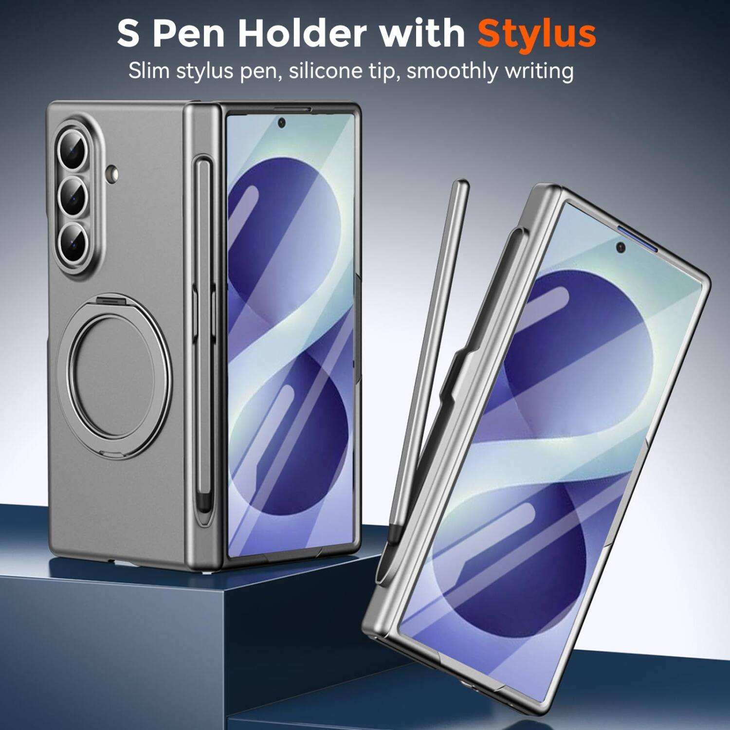 S Pen Holder with Stylus  
Slim stylus pen, silicone tip, smoothly writing