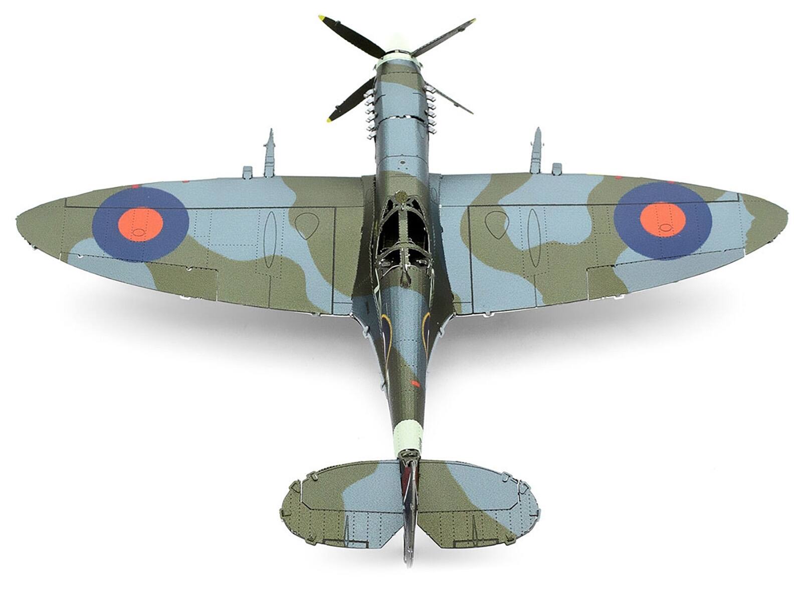 Left. Metal Earth - Model Kit Supermarine Spitfire Fighter Aircraft British Royal Air Force (Moderate Difficulty) Steel Model by Metal Earth - Multicolor.
