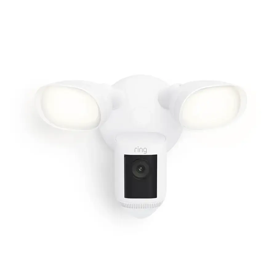 Alt View 16. Ring - Ring Floodlight Cam Pro with 2K Video and Ring Vision, 2 LED Lights, Dual Band Wi-Fi, and 3D Motion Detection - White.
