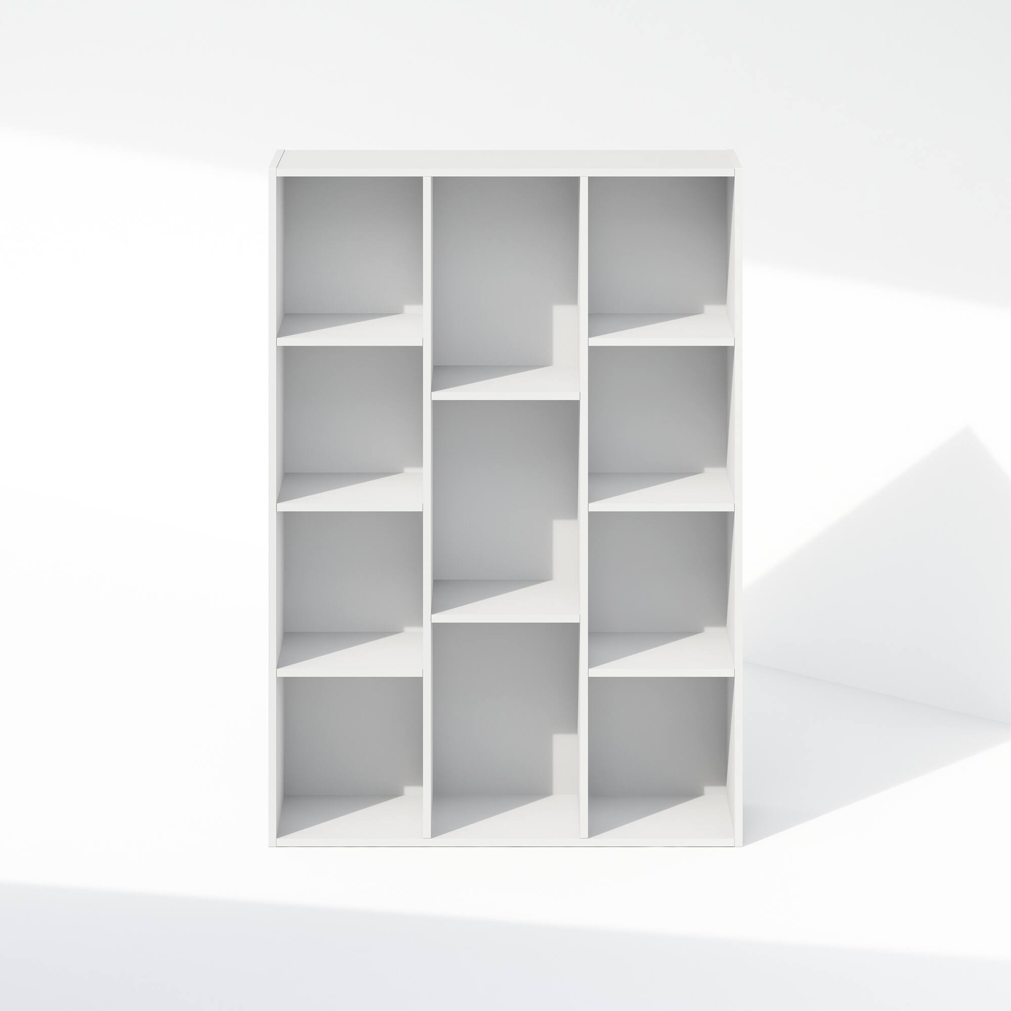 Alt View 2. Furinno - Reed 11-Cube Multipurpose Open Shelf Clothing & Closet Storage Organization - White.