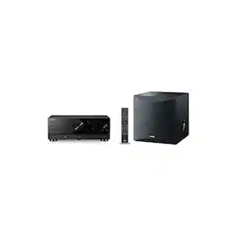 Yamaha - RX-A2A AVENTAGE 7.2-Channel AV Receiver & 10" 100W Subwoofer Bundle - Elevate Your Home Theater Experience - Black