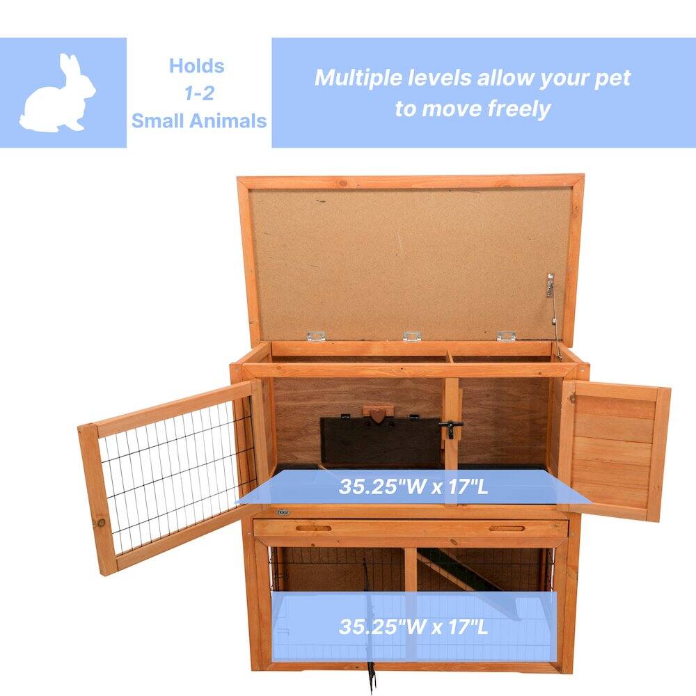 Holds 1-2 Small Animals

Multiple levels allow your pet to move freely

35.25"W x 17"L

35.25"W x 17"L