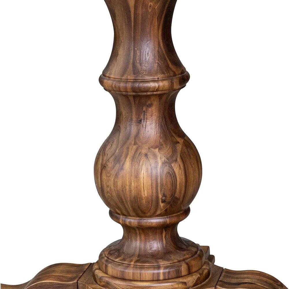 Alt View 1. East West Furniture - Kitchen Table with Acacia Wood Round Tabletop, Antique Walnut Finish - Brown.
