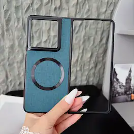 Dteck - Magnetic Case for Motorola Moto Razr Fold 2026, Shockproof PU Leather flip Hard Cover - Darkblue