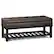 Front Zoom. Simpli Home - Cosmopolitan Storage Ottoman Bench with Open Bottom - Distressed Brown.