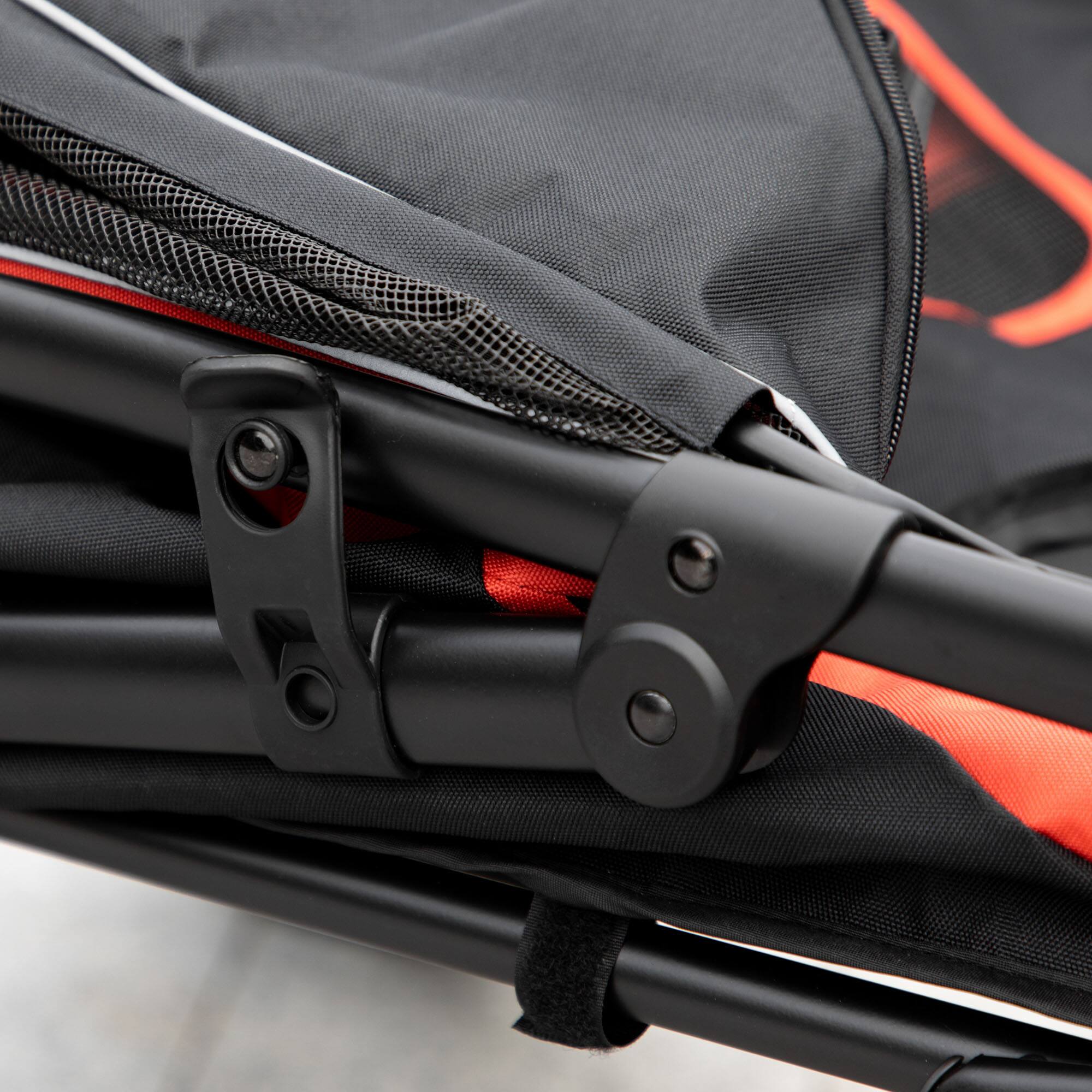 Alt View 5. Pawhut - Dog Stroller, for Dogs up to 66 Lbs, 23.5" Body Length, One-Click Foldable, Storage, Shock Wheels, Mesh, Leash.