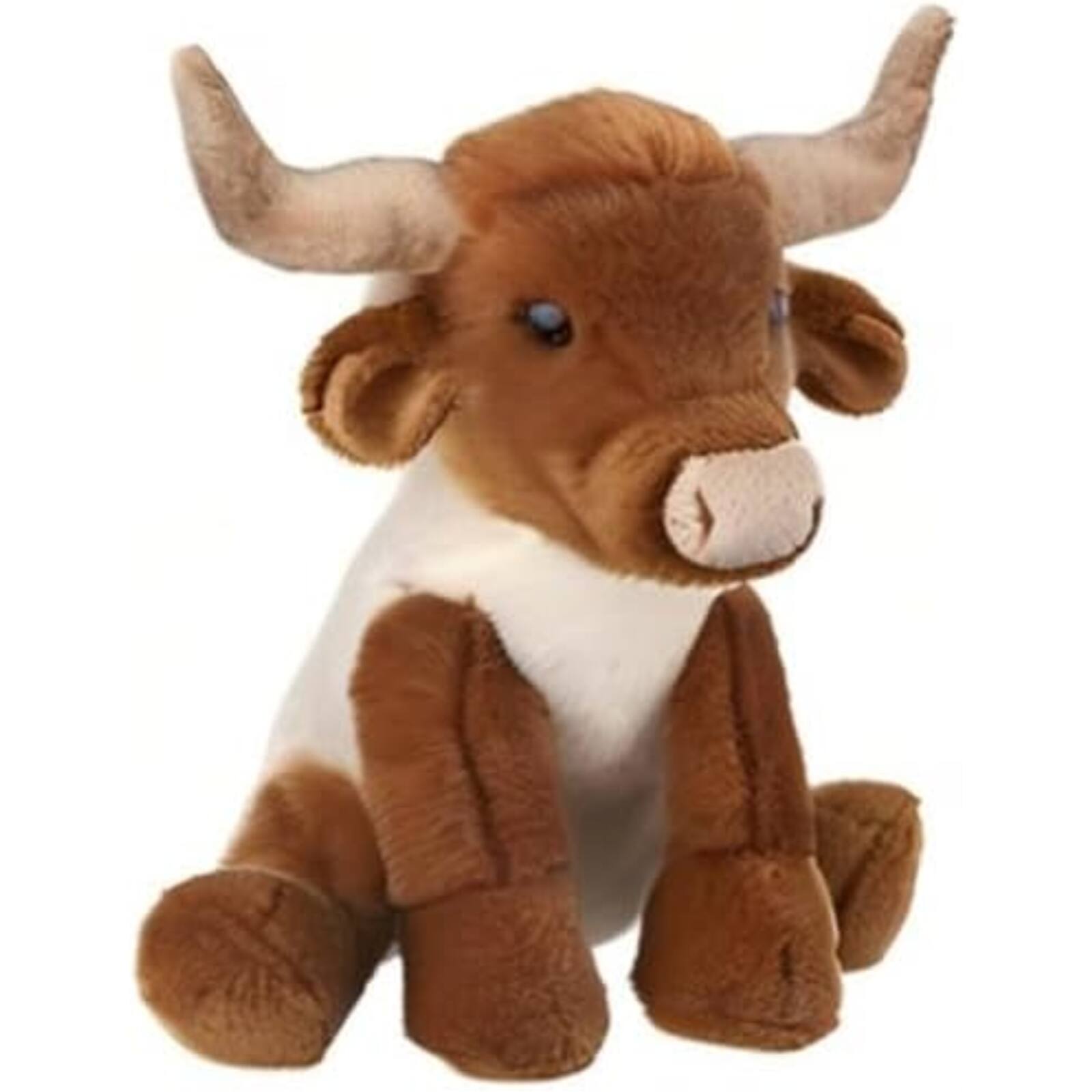 Angle. Ganz - Ganz The Heritage Collection Brown Longhorn Bull Plush 12 In Stuffed Animal.