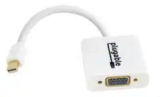 Front. Plugable - Monitor Adapter -Mini DisplayPort to VGA (1080p @ 60Hz),Driverless - White.