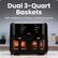 Dual 3-Quart Baskets
With windows to monitor cooking progress
350°
400°
TIME TEMP
START STOP
TIME TEMP
START STOP
CHEFMAN