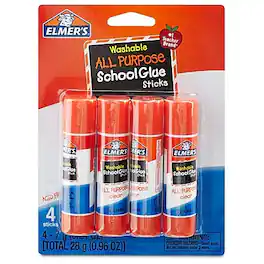 Elmer's - Washable Glue Sticks, 0.24 oz., 4/Pack