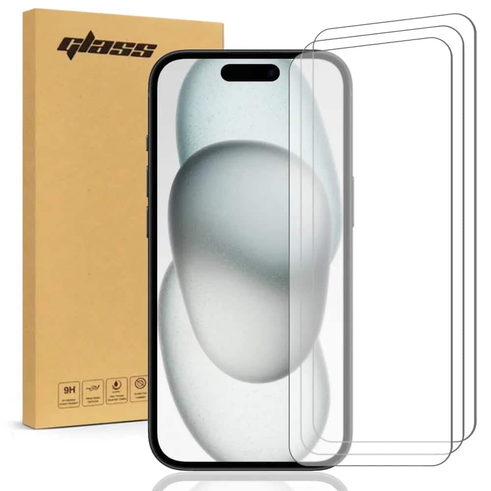 RomeTech - Apple iPhone 17 Tempered Glass Screen Protector 3 Per Pack - Transparent