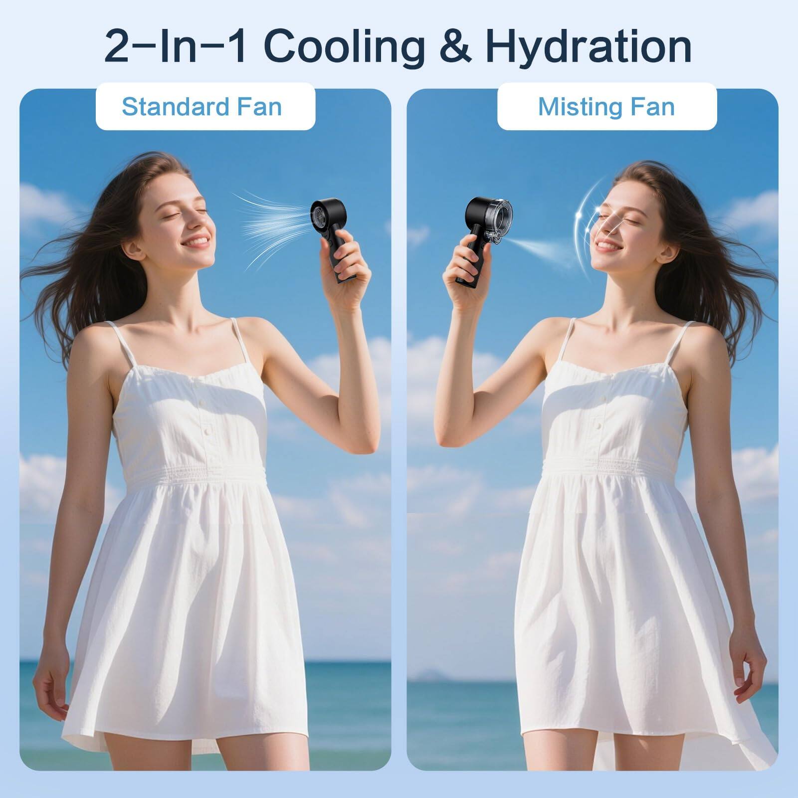 2-In-1 Cooling & Hydration Standard Fan Misting Fan