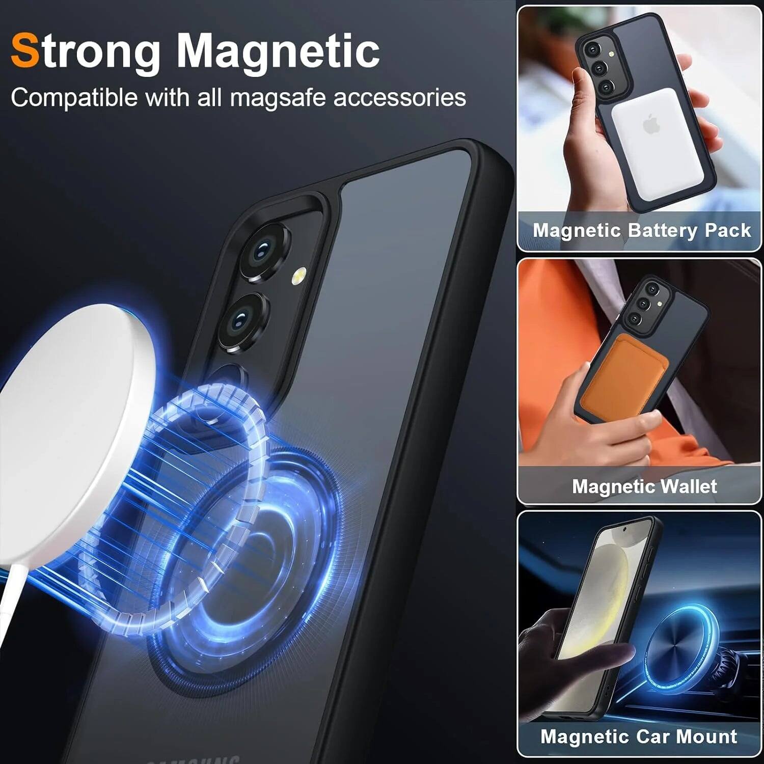 Strong Magnetic, Compatible with all magsafe accessories, Magnetic Battery Pack, Magnetic Wallet, Magnetic Car Mount