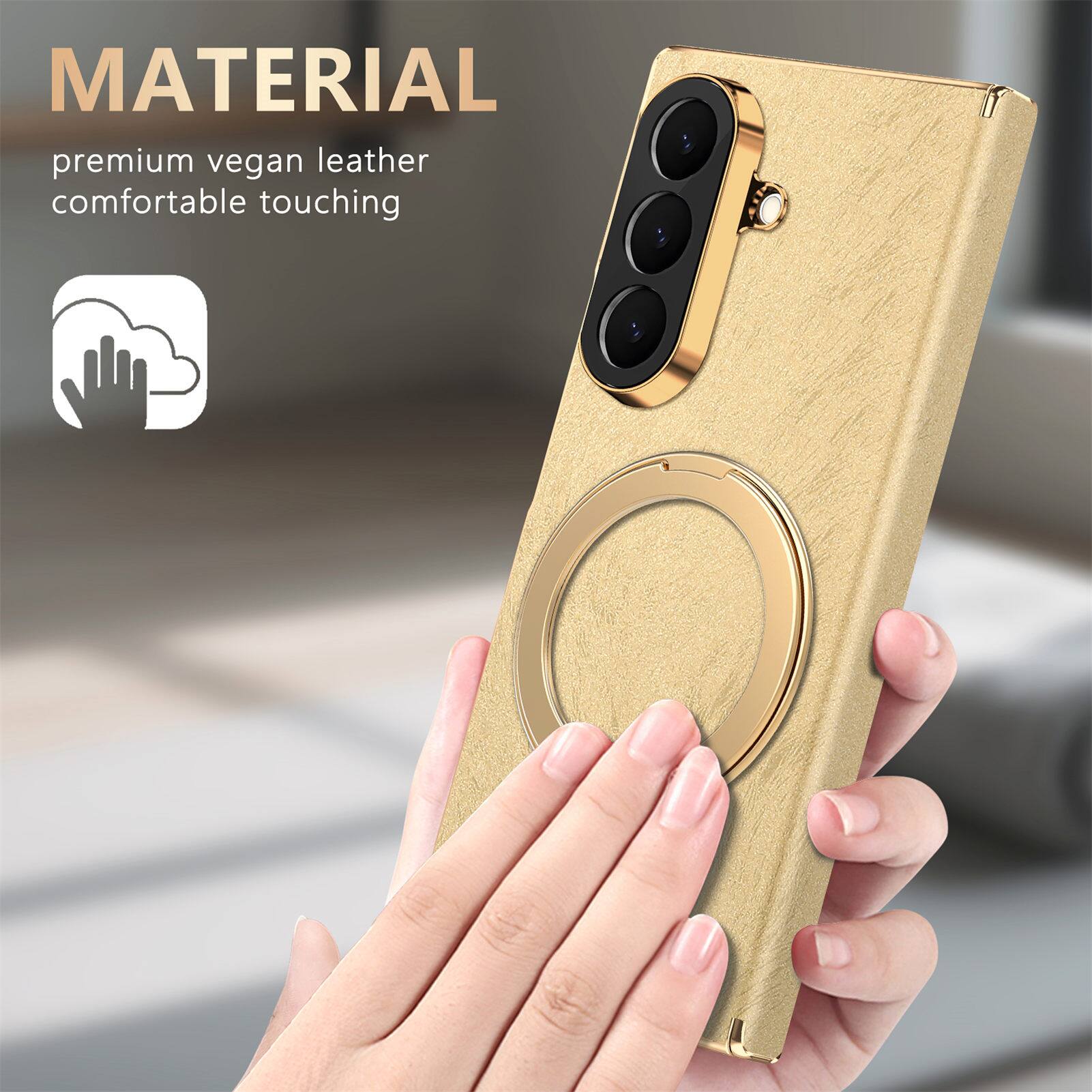 MATERIAL  
premium vegan leather  
comfortable touching