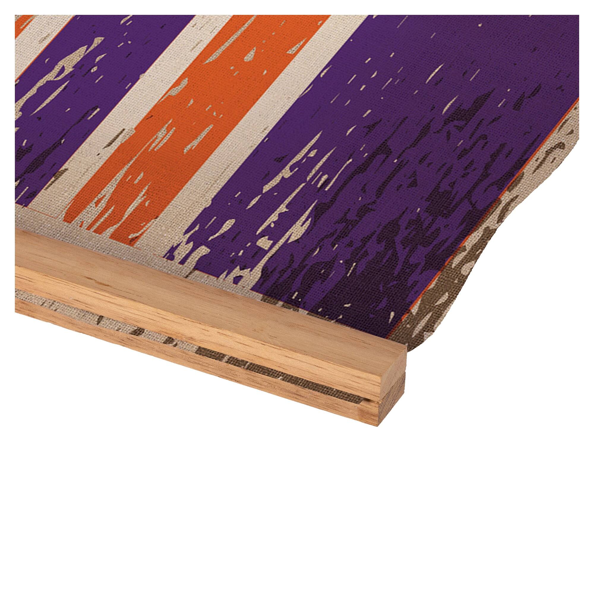 Alt View 3. Evergreen Enterprises - Clemson Tigers 24" x 36" Antique Style Canvas Wall Art Tapestry with Wood Frame - Multicolor.