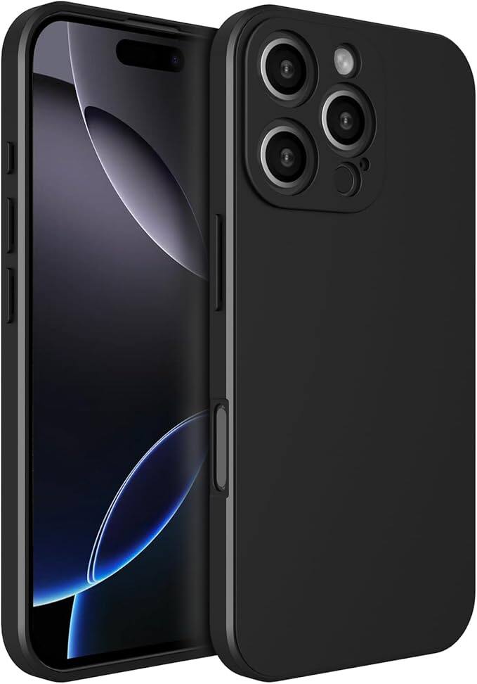 Front. Gravity Ridge - for iPhone 13 Pro Slim Thin Ultra Flexible Silicone Phone Case Gel Rubber Soft Protective Case Drop Protection - Black.