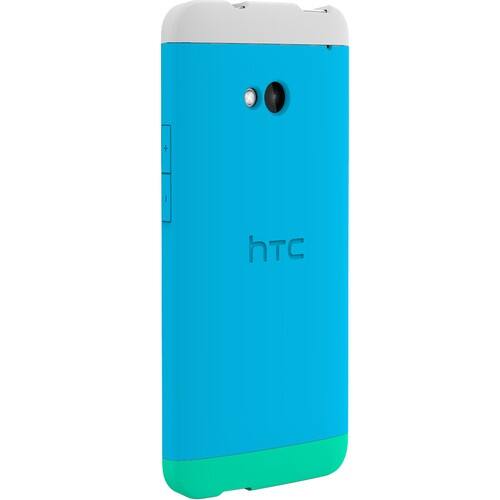 Front Standard. HTC - Double Dip Hard Shell Case for HTC One Smartphones - Atlantis, Glacier Gray, Pastel Blue.