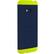 Right View. HTC - Double Dip Hard Shell Case for HTC One Smartphones - Navy Blazer, Neon Lemon.