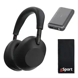 Bundle - Sony WH-1000XM6 Wireless Noise Cancelling Over Ear Headphone with gSport Accessory Kit - Black