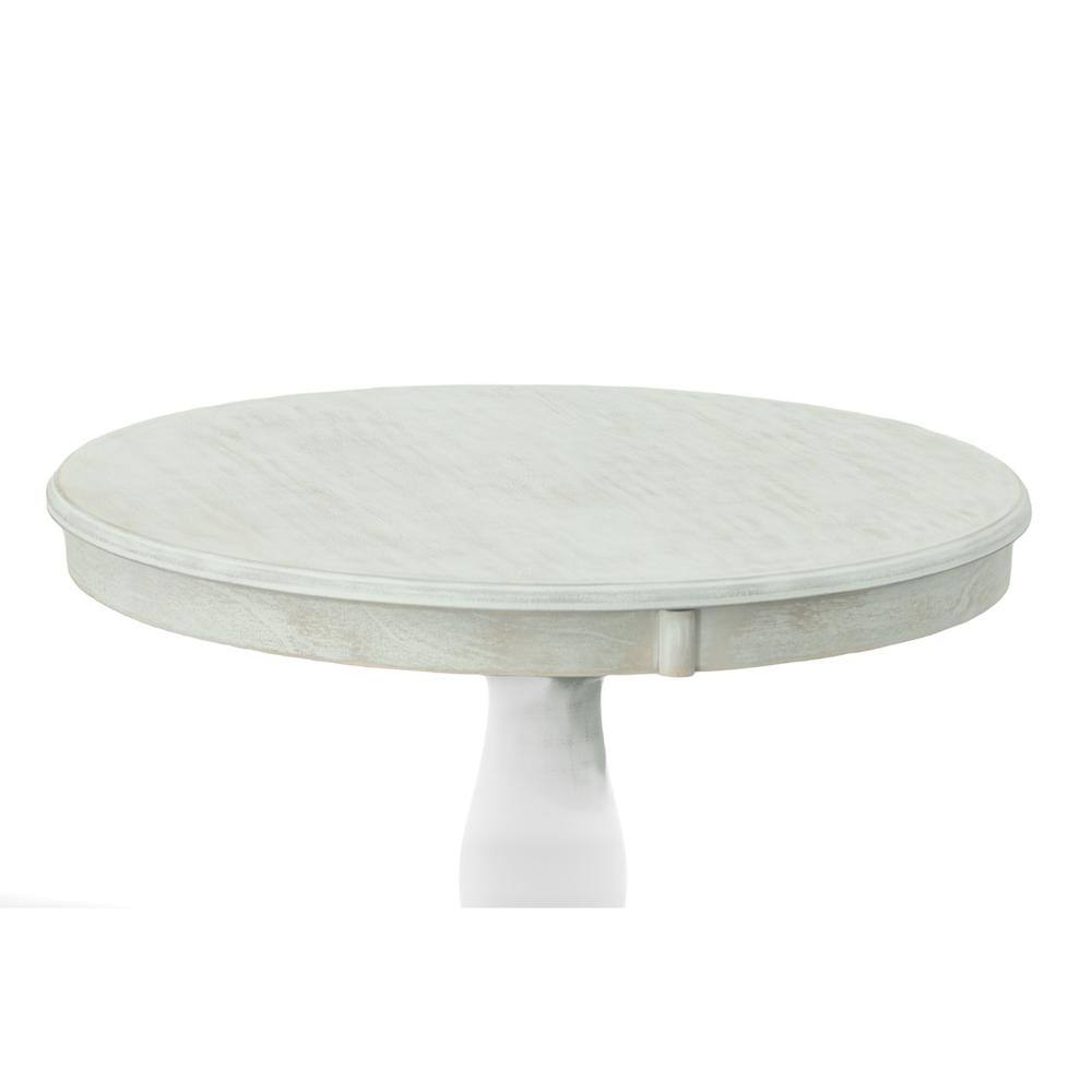 Alt View 3. Carolina Chair & Table - Fairview 30" Round Pedestal Dining Table - Whitewash - Whitewash.