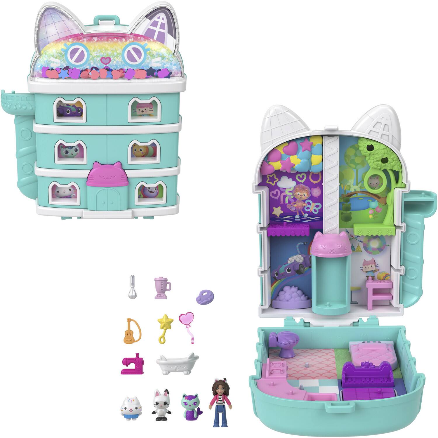 Front. Mattel - Mattel - Polly Pocket Gabby's Dollhouse Compact   - COLLECTIBLES - Multicolor.