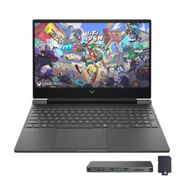 HP - Victus 15.6" FHD Gaming Laptop,Intel i5-13420H,16GB RAM,1TB SSD+1TB Dock Set,GeForce RTX 3050,Win 11 - Silver