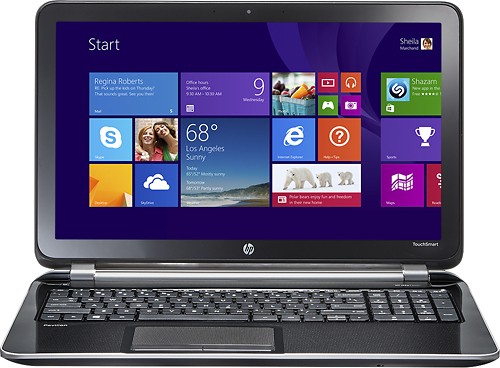  HP - Pavilion TouchSmart 15.6&quot; Touch-Screen Laptop - AMD A8-Series - 4GB Memory - 750GB Hard Drive - Anodized Silver/Sparking Black