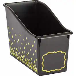 Teacher Created Resources - Black Confetti Plastic Book Bin