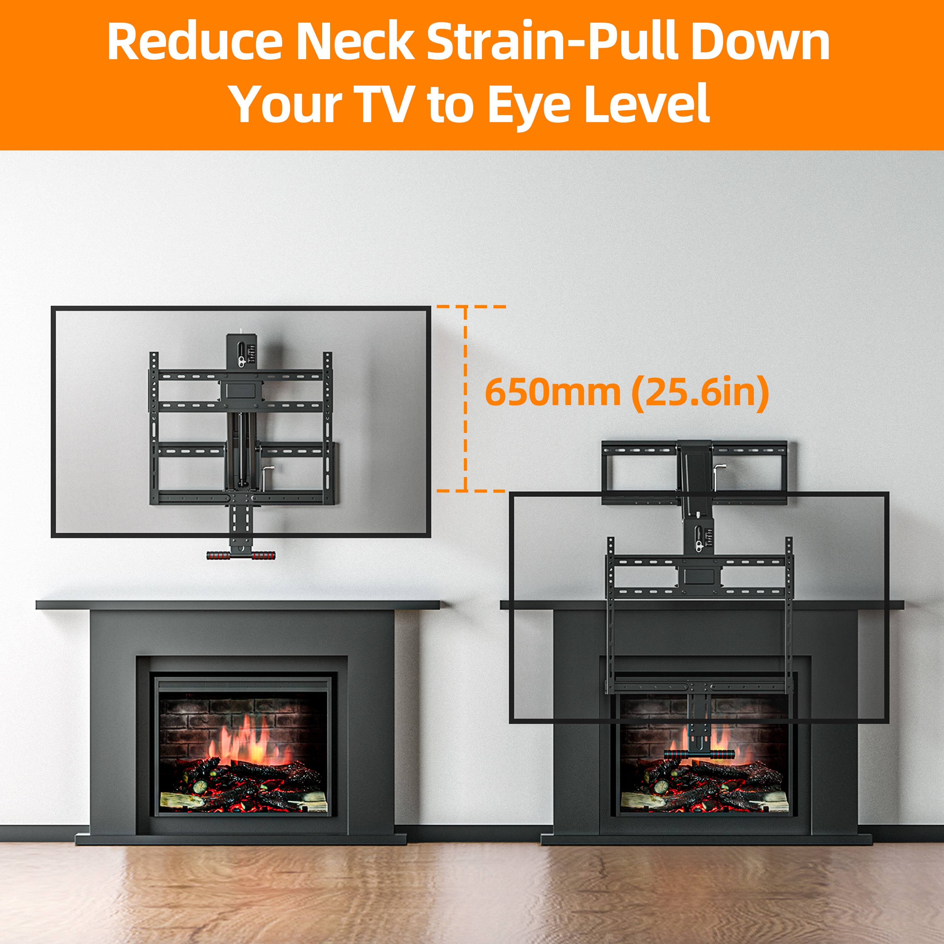 Reduce Neck Strain-Pull Down Your TV to Eye Level

650mm (25.6in)