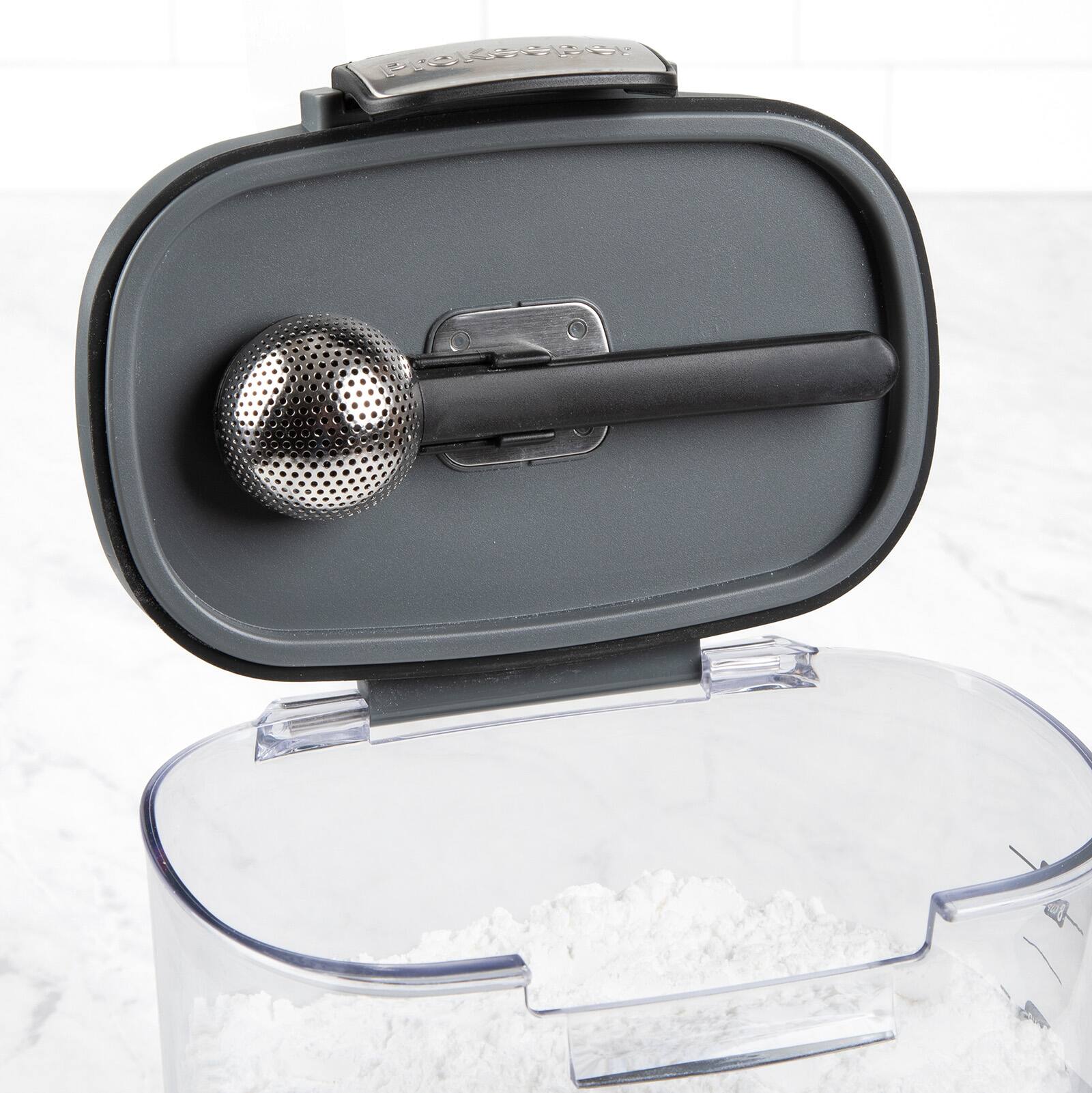 Alt View 2. Progressive International - ProKeeper+ Airtight Powdered Sugar Storage Container, Clear Plastic - Clear.