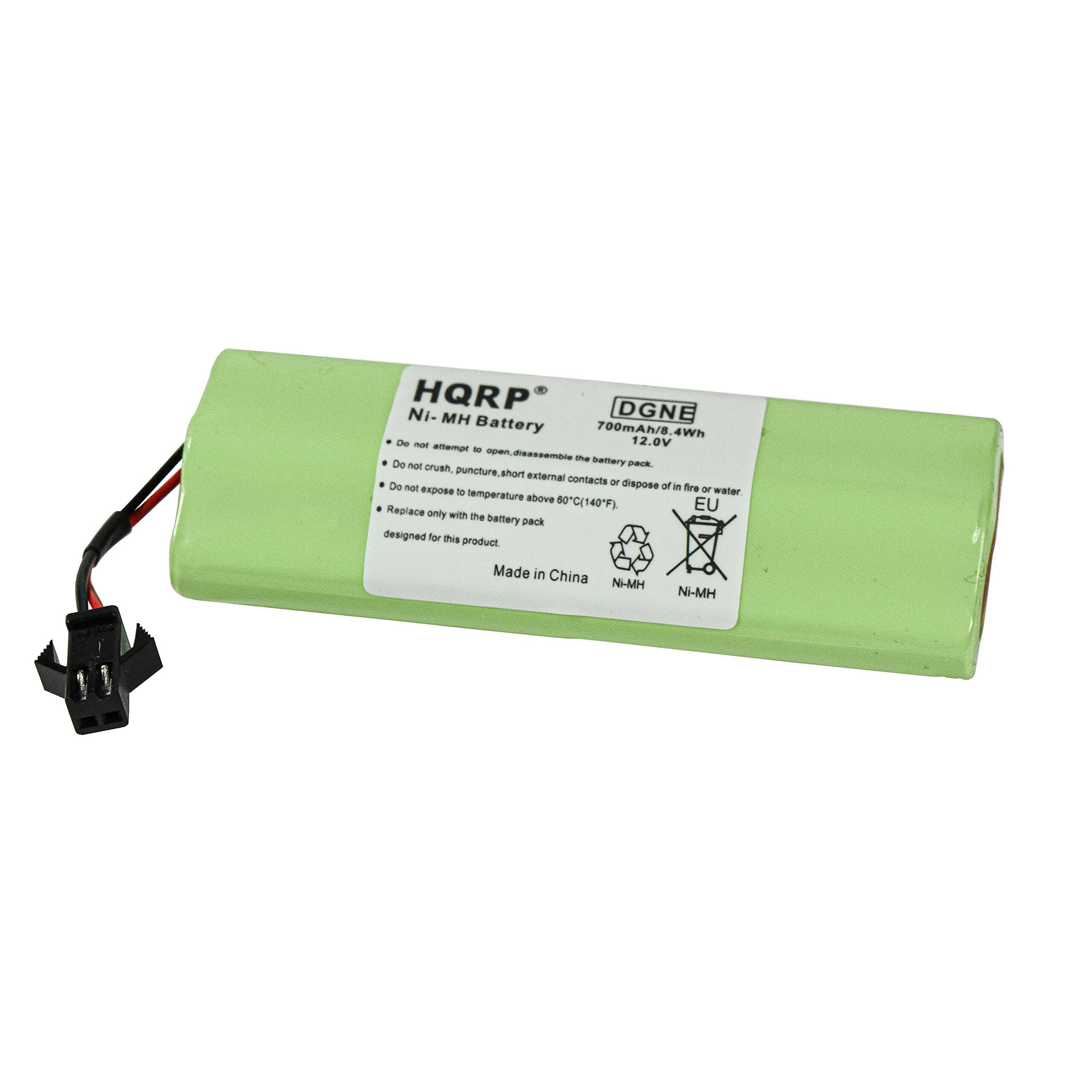HQRP DGNE Ni-MH Battery 700mAh/8.4Wh 12.0V

- Do not attempt to open, disassemble the battery pack.
- Do not crush, puncture, short external contacts or dispose of in fire or water.
- Do not expose to temperature above 80°C (140°F).
- Replace only with the battery pack designed for this product.

Made in China

EU

Ni-MH