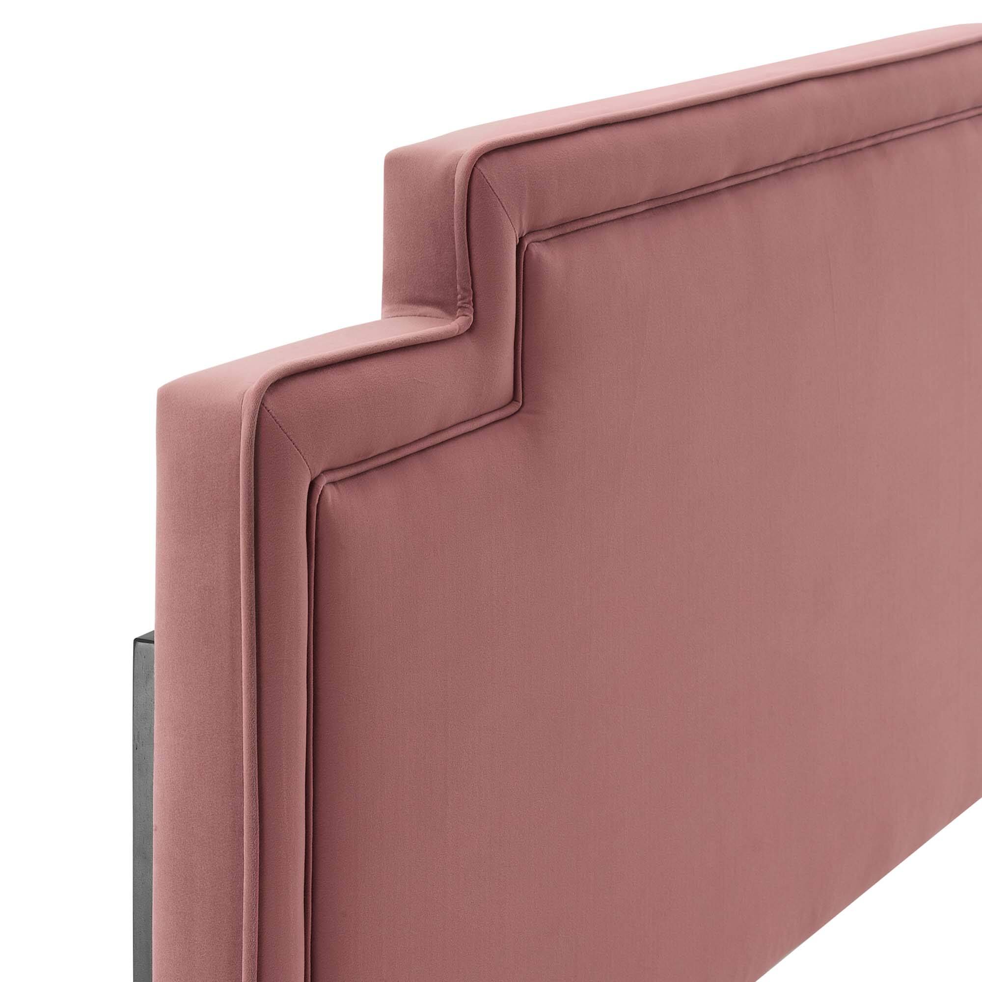 Alt View 1. Modway - Transfix Performance Velvet King/California King Headboard by Modway - Dusty Rose.