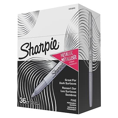 Photos - Felt Tip Pen Sharpie  Permanent Marker, Fine Tip, 36/Pack - Metallic Silver 2003899SAN 